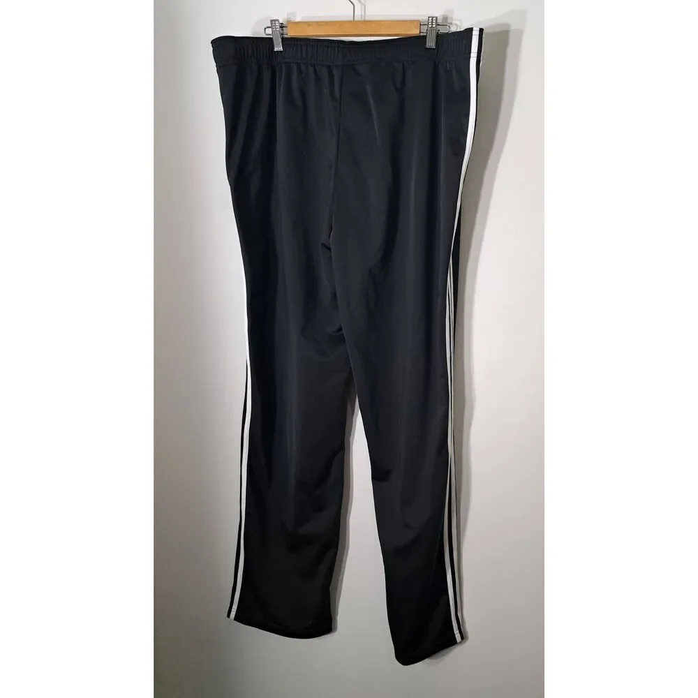 Adidas Mens 3xl sweatpants black white straight leg lounge wear Activewear